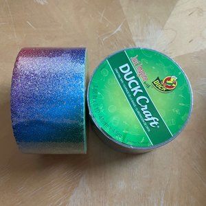 Rainbow Duck Tape Single Rolls Multicolor Rainbow Glitter Crafting Tape